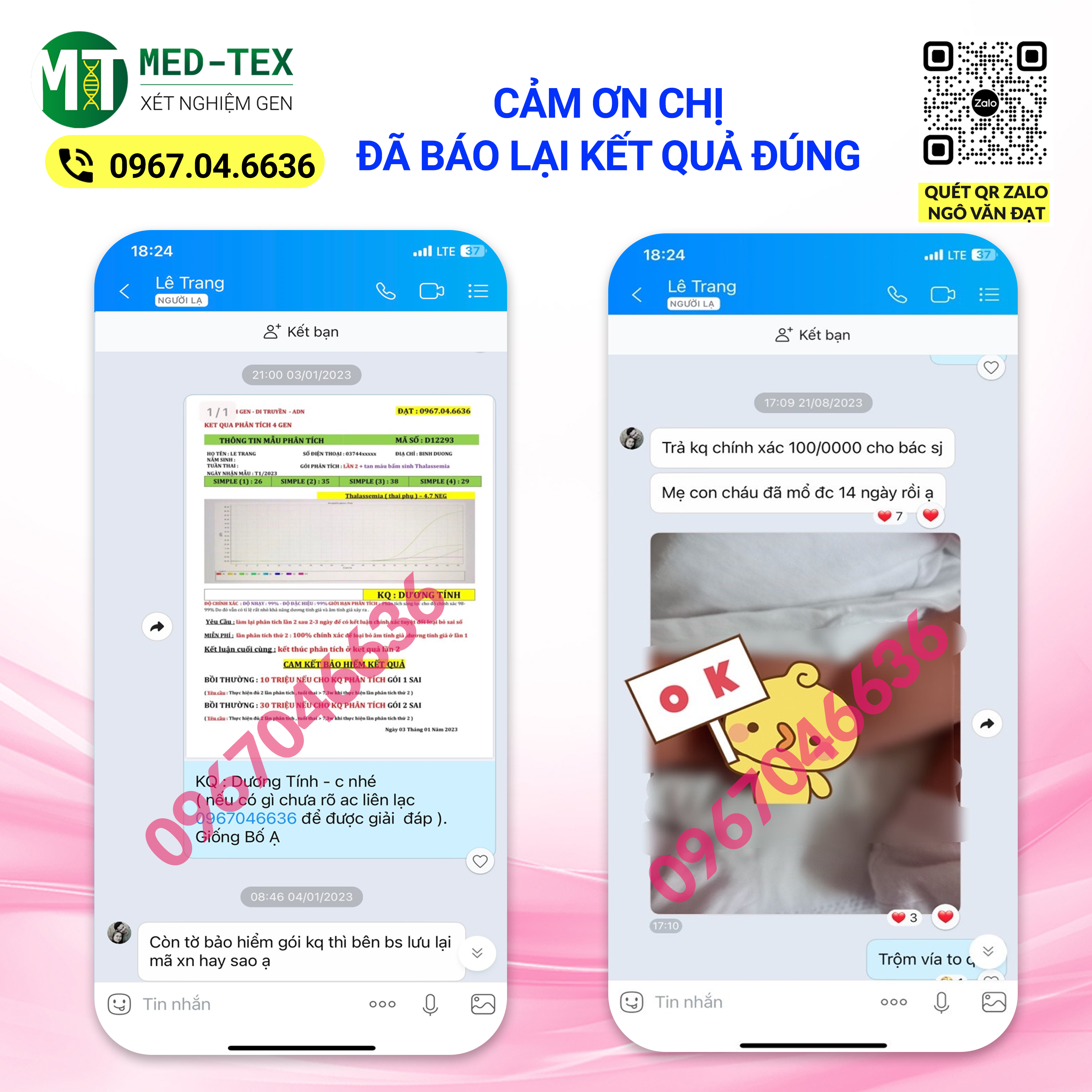 Phản Hồi Kết Quả Xét Nghiệm Tại Med-Tex Chính Xác 100% Của Các Mẹ Bầu